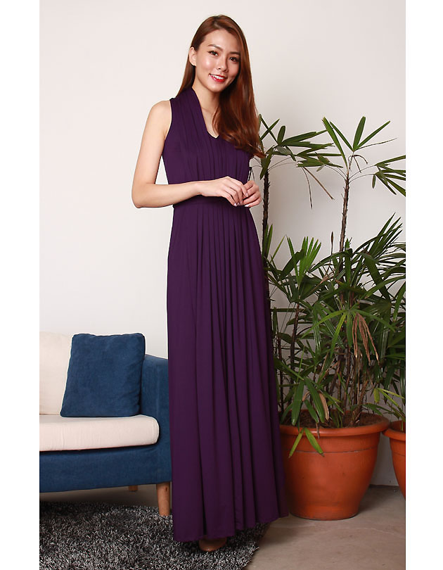 Marilyn Maxi Dress in Velvet Purple